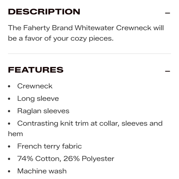 Faherty Whitewater Crewneck Pullover Sweater Grey Blend Size 2X French Terry - Picture 17 of 17